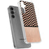 Rose Gold Chevron Split Galaxy S24 Plus Clear Case